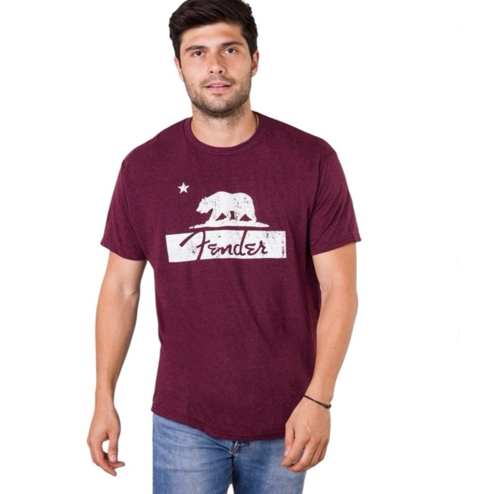 Fender Sangria Tee Shirt Size Medium Burgundy Bear Brand New With Tags

No Flaws